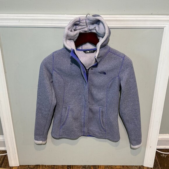 North Face Jacket Agave Fleece Hoodie Full Zip - Womens Size XS - Picture 1 of 12
